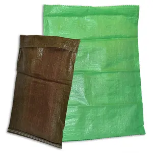 Saco para areia industrial reycled de 50 kg, saco de plástico de camada única com corte de calor emborrachado para construção, novo, 2020