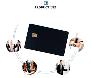 Carte à puce 4442 petite puce vierge RFID Contact carte en métal EMV puce fente carte de crédit en métal - Product Image 5