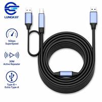 Câble de données USB 3.0 mâle-mâle LUNG KAY, fabrication OEM, rallonge USB Type-A pour disque dur, imprimante, scanner