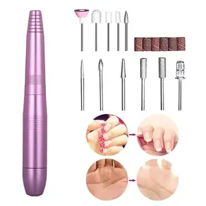 Broca elétrica de unhas 20000 rpm, máquina para manicure e pedicure com cortador, lixa de unha elétrica, ferramenta