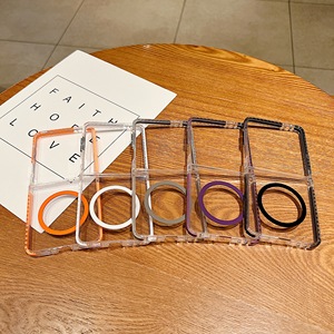 Étui de téléphone magnétique transparent en TPU PC à motif diamant, anti-jaunissement, antichoc pour Samsung Z Flip 8 7 6 Motorola, compatible avec la charge sans fil - Product Image 2