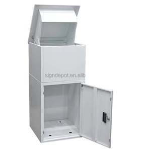 Boîte aux lettres extérieure moderne en acier inoxydable, autoportante, résistante aux intempéries, sécurisée, verrouillable, antivol, spacieuse et durable - Product Image 3
