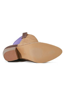 <span class=keywords><strong>Botines</strong></span> de Ante de Alta Calidad Hechos a Mano para Mujer, Tacón Bajo, Media Pantorrilla, Plataforma Gruesa, Estilo Slip-On - Product Image 6