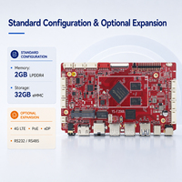 Cartes mères industrielles Rockchip RK3568 Android 11, 2 Go LVDS, 1 TOPS NPU, 4G LTE, carte embarquée SBC pour affichage numérique, kiosque tactile
