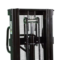 Gerbeur manuel KaiXun KX-CDSS-10, capacité 1,5-2 tonnes, semi-électrique, transpalette hydraulique piéton 1,6 m pour les industries de la construction