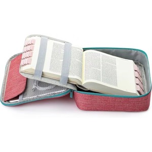 Échantillon gratuit : Étui pour livre, sac d'église, protège-Bible avec emplacements pour stylos et poche zippée, directement de l'usine, cadeau pour femme - Product Image 3