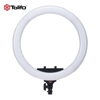 TOLIFO Lampu Ring Tiktok, Lampu Cincin Video Lembut LED Output USB 19 Inci 60 Watt dengan Tripod untuk Vlog Live Show VS 18 Inci