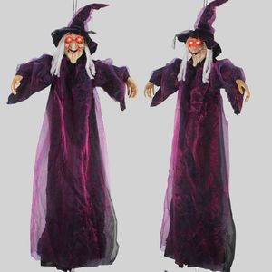 Pendente Fantasma Viola Luminoso Attivabile Vocalmente per Escape Room, Casa Stregata, Halloween, Laurea, Diwali - Product Image 4