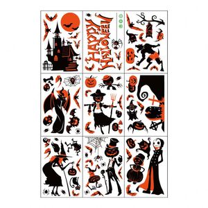 Autocollants de fenêtre en PVC pour Halloween 2026 : Décorations d'horreur, citrouilles et zombies - Product Image 5