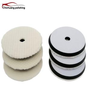 Tampon de polissage en laine pour polisseuse de voiture 5 pouces, pour machine rotative, éponge de mouton de haute qualité, logo personnalisé OEM, grain 800/1000 - Product Image 1