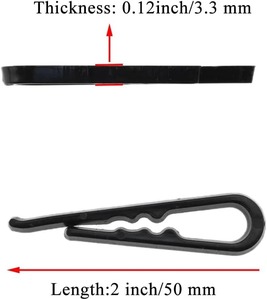 2inch/50mm <span class=keywords><strong>Pince</strong></span> crocodile en forme de U en plastique noir <span class=keywords><strong>Pince</strong></span> à linge pour tissu <span class=keywords><strong>Pince</strong></span> à vêtement pliable pour chemise avec dents pour la <span class=keywords><strong>couture</strong></span> de chaussettes - Product Image 2