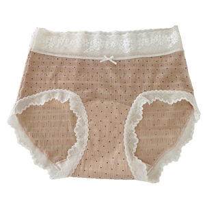 Yuhong 9325 Ropa Interior Femenina de Hilo Burbuja, Ligera y Transpirable, con Encaje de Hada y Gasa, Entrepierna Larga, Antibacteriana 10a - Product Image 5