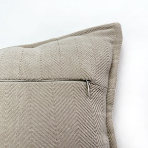 Federe Geometriche a Spina di Pesce in Ciniglia Durevole con Cerniera Invisibile, Colore <span class=keywords><strong>Grigio</strong></span> Verde Giallo Tinta Unita - Product Image 5