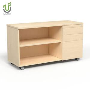 Iאולטרה תחת ארון קבצים שולחן והחזרת אחסון, מתגלגל ארון רגל עבור שולחן בצורת l, שחור - Product Image 1