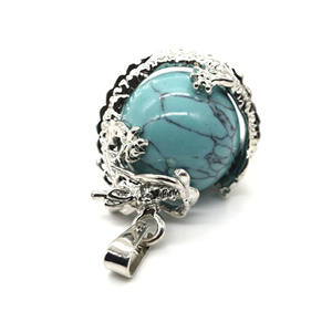 Vente en gros de pendentifs de bijoux à la mode perles de pierre naturelle pendentifs de pierre d'oeil de tigre pour la fabrication de bijoux - Product Image 4