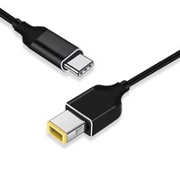 Cable de alimentación para cargador USB C PD de 135W, Cable de conversión de puerto cuadrado a punta delgada tipo C, adecuado para ordenador portátil Lenovo Legion Y7000