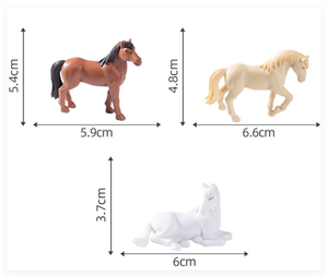 Giocattoli di figura in Pvc personalizzati artificiali per bambini in plastica con Figure di cavalli bianchi sculture realistiche portachiavi <span class=keywords><strong>serie</strong></span> modello animale - Product Image 2