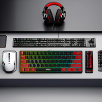 Clavier de jeu mécanique à 61 touches avec éclairage arc-en-ciel personnalisé, prix d'usine Jedel, pour PC portable, ordinateur léger, CE ROHS