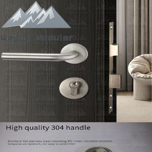 Maniglia a leva solida Wayon Set per porte interne per porte in acciaio inossidabile maniglia porta industriale negozio uso ufficio ospedale - Product Image 6