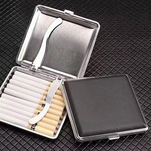 Heißer Verkauf: Raucherzubehör – 20 Stück Kunstleder-Zigarettenetuis, hochwertige Metall-Clip-Zigarettenetuis, individuell anpassbar - Product Image 4