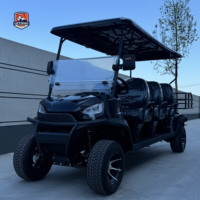Voiturette de golf électrique personnalisée 6 places 72V avec pneus tout-terrain de 14 pouces certifiée CE EEC