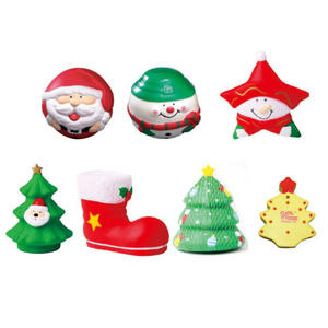 Cadeau promotionnel petites figurines de poche cadeaux décoratifs de Noël jouets à presser doux et sûrs - Product Image 1