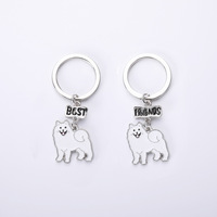 Nouveau mini porte-clés en métal pour chiot, clochette pour chien, accessoires de bijoux, porte-clés créatif en forme de dessin animé avec goutte d'huile
