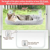 ZJH hamac perchoir de fenêtre de chat sans fil écologique 4 ventouses solides cadre en métal solide deux lits en coton remplaçables