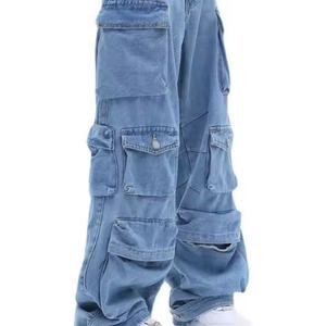 2025 Fashion Street Wear Loose <b>Low</b> <b>Rise</b> Jeans High Quality <b>Cargo</b> Denim Baggy Jeans for Ladies - Product Image 5