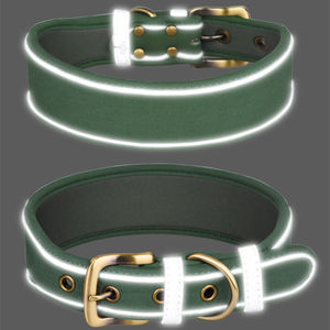 Correa de perro antiexplosión moderna de lujo, <span class=keywords><strong>Collar</strong></span> de mascota con diamantes de imitación brillantes, cuero de tracción, accesorio de nailon personalizado, collares para perros - Product Image 5