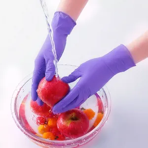 Guanti protettivi a buon mercato guanti in vinile Nitrile viola SS005 guanti protettivi in PVC Nitrile senza polvere - Product Image 6