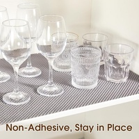 Revêtement d'étagère en PVC pour armoires et tiroirs de cuisine, tapis épais antidérapant et non adhésif, gris, 12 po x 120 po
