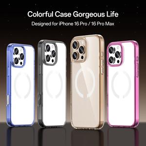 Pour iPhone 16 Pro Étui magnétique transparent avec boutons tactiles-Fabriqué avec un matériau <span class=keywords><strong>allemand</strong></span> Bayer, serrure magnétique super forte - Product Image 4