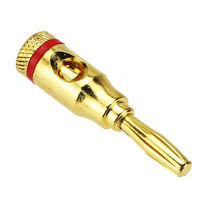 Connecteur banane 4MM plaqué or pour boîte de son, connecteur de joint de haut-parleur