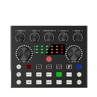 Tarjeta de Sonido V8S para Transmisión en Vivo en Inglés, Set BM800 con Cubierta de PVC, Conector XLR, Kit Completo para Podcasting con Teléfono Móvil, Transfronterizo