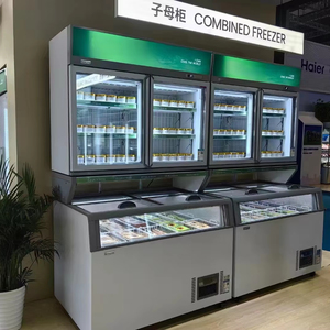 Supermarket Display <strong>Showcase</strong> for Ice Cream Door Frozen Half Fridge <strong>Combined</strong> Wall Freezer - Product Image 5