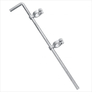 1-5/8 "32" tige de chute de porte en acier galvanisé pour clôture à maillons de chaîne avec 2 pièces 1-5/8 "charnière de cadre de porte femelle - Product Image 1