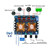 XH-A128 Super BT Digital Power Amplifier Board TDA7498ETR Dual 160W for Stage Speaker