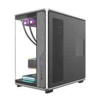 Full Tower Desktop ATX Panoramic Arc-shaped Tempered Glass Panel Gaming PC Cooling Computer Casing Gamer Towers case