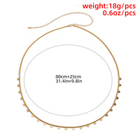 Chaîne de taille Hiphop en laiton plaqué or, simple couche, géométrique, avec pampilles, étoile, lune, triangle, bijoux de corps pour femme, idéale pour les fêtes et mariages