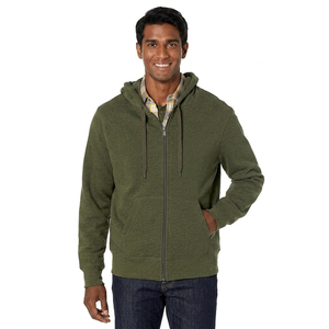 Sweat-shirt à capuche personnalisé pour homme 2025, 100 % coton, avec logo brodé, vente en gros d'usine à prix abordable - Product Image 1