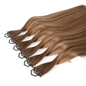 Наращивание волос Remy русский монгольский 100 натуральный русский волнистый девственный славянский Невидимый плоский уток - Product Image 5