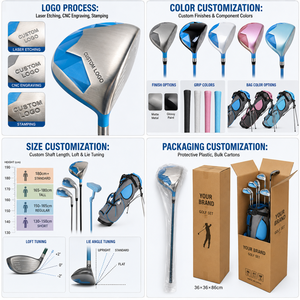 Juego Completo de Palos de Golf para Niños Personalizados de Fábrica, Juego de Palos de Golf Ligeros para Jóvenes, Logotipo Grabado con Láser, Longitud del Varilla Personalizada - Product Image 2