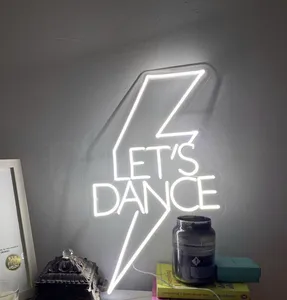 Koncept Drop pengiriman 20 inci Let's Dance led neon tanda lampu Neon iklan kustom LED tanda Neon