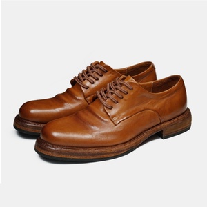 Zapatos de cuero genuino con cordones para hombre, a la moda, nuevos, de talla grande, ideales para ocasiones formales de oficina y negocios. - Product Image 6