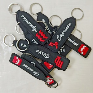 Regalo de tela Etiquetas de llavero bordadas Patrón de constelación Llaveros Logotipo personalizado Llaveros bordados - Product Image 5