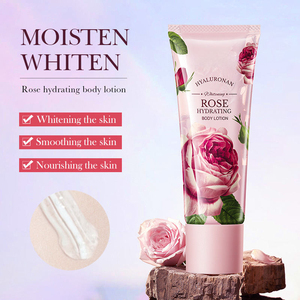 Vente flash : Lotion corporelle hydratante à la rose, enrichie en acide hyaluronique, pour un effet blanchissant et hydratant. - Product Image 4