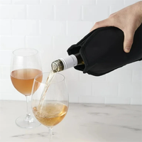 Manchon refroidisseur de vin portable le plus vendu avec logo personnalisé, manchon de refroidissement en gel pour le camping en plein air et les fêtes