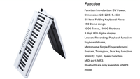 Tragbares Faltbares 88-Tasten Digitales Elektronisches Orgel-Klavier Multifunktionales Kabelloses Keyboard mit Akkordanzeige Leichtgewichtig