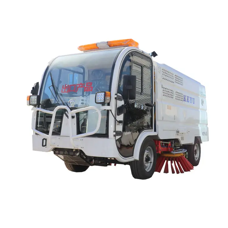 Keyu Large Truck Electric Vacuum Road Floor Sweeper Compact Road Sweeper Cleaning Truck Mobile Street Sweeper
